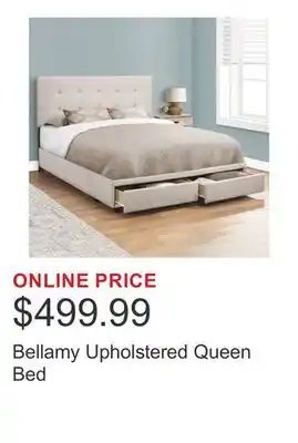 Costco Bellamy Upholstered Queen Bed offer