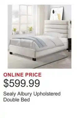 Costco Sealy Albury Upholstered Double Bed offer