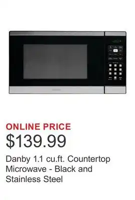 Costco Danby 1.1 cu.ft. Countertop Microwave - Black and Stainless Steel offer