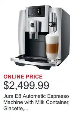 Costco Jura E8 Automatic Espresso Machine with Milk Container, Glacette, and Milk Pipe offer