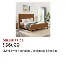 Costco Living Style Henredon Upholstered King Bed offer