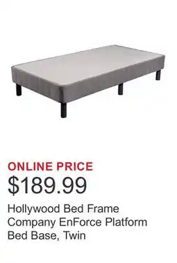 Costco Hollywood Bed Frame Company EnForce Platform Bed Base, Twin offer