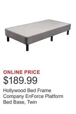 Costco Hollywood Bed Frame Company EnForce Platform Bed Base, Twin offer