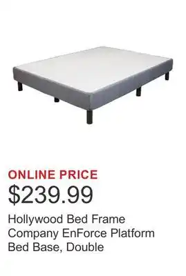 Costco Hollywood Bed Frame Company EnForce Platform Bed Base, Double offer