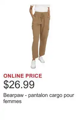 Costco Bearpaw - pantalon cargo pour femmes offer