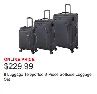 Costco It Luggage Teleported 3-Piece Softside Luggage Set offer