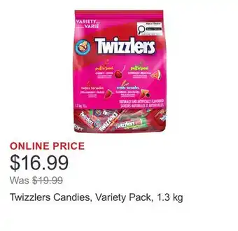 Costco Twizzlers Candies, Variety Pack, 1.3 kg offer