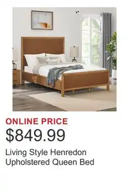 Costco Living Style Henredon Upholstered Queen Bed offer