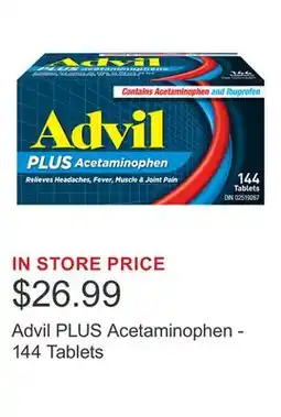 Costco Advil PLUS Acetaminophen - 144 Tablets offer