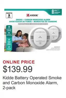 Costco Kidde Battery Operated Smoke and Carbon Monoxide Alarm, 2-pack offer