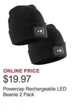 Costco Powercap Rechargeable LED Beanie 2 Pack offer