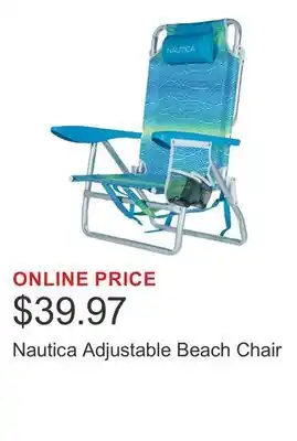 Costco Nautica Adjustable Beach Chair offer