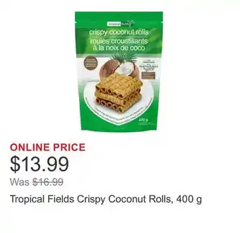 Costco Tropical Fields Crispy Coconut Rolls, 400 g offer