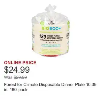 Costco Forest for Climate Disposable Dinner Plate 10.39 in. 180-pack offer