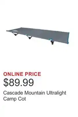 Costco Cascade Mountain Ultralight Camp Cot offer