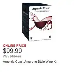 Costco Argentia Coast Amarone Style Wine Kit offer