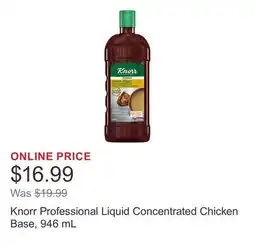 Costco Knorr Professional Liquid Concentrated Chicken Base, 946 mL offer