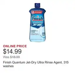 Costco Finish Quantum Jet-Dry Ultra Rinse Agent, 315 washes offer