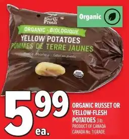 Metro Organic russet or yellow-flesh potatoes offer