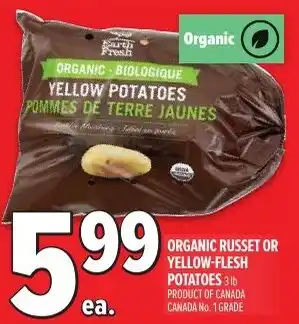 Metro Organic russet or yellow-flesh potatoes offer