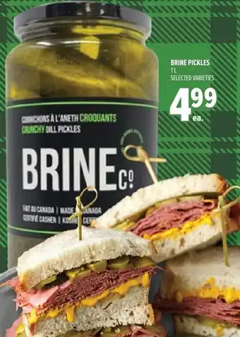 Metro Brine pickles offer