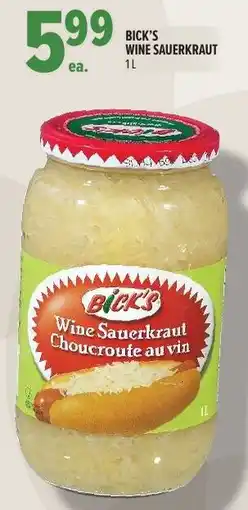 Metro Bick's wine sauerkraut offer