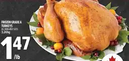 Metro Frozen grade a turkeys offer