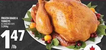 Metro Frozen grade a turkeys offer