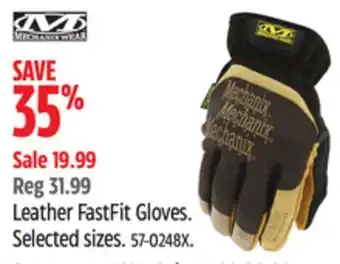 Canadian Tire Mechanix Wear Leather FastFit Gloves offer