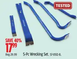 Canadian Tire mastercraft 5-Pc Wrecking Set offer