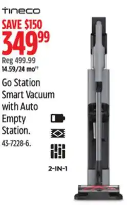 Canadian Tire Tineco Go Station Smart Vacuum with Auto Empty Station offer