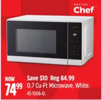 Canadian Tire Master Chef 0.7 Cu-Ft Microwave, White offer