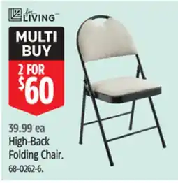 Canadian Tire FOR LIVING High-Back Folding Chair offer