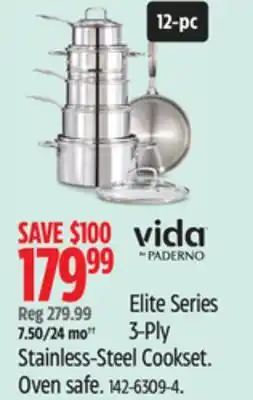 Canadian Tire Stainless-Steel Cookset. Oven safe offer