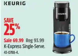 Canadian Tire Keurig K-Express Single-Serve offer