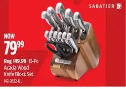 Canadian Tire Sabatier 13-Pc Acacia Wood Knife Block Set offer