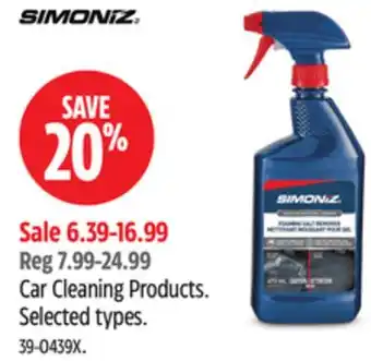 Canadian Tire Simoniz Car Cleaning Products offer