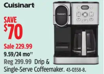 Canadian Tire Cuisinart Drip Single-Serve Coffeemaker offer