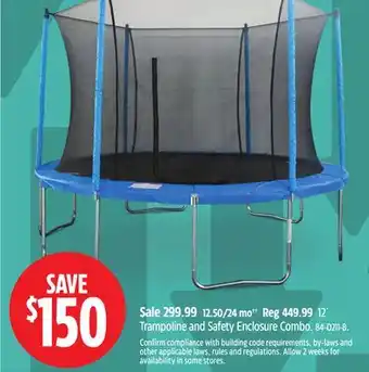 Canadian Tire JumpTek Trampoline and Safety Enclosure Combo offer