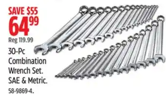 Canadian Tire Mastercraft Combination Wrench Set offer