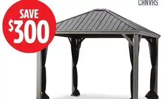 Canadian Tire CANVAS Coastline Taupe Steel & Aluminum Patio Hard-Top Gazebo with Mosquito Net offer