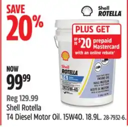 Canadian Tire Shell Rotella T4 Diesel Motor Oil offer