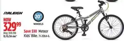 Canadian Tire RALEIGH Meteor Kids' Bike offer