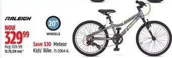 Canadian Tire RALEIGH Meteor Kids' Bike offer