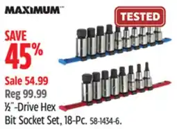 Canadian Tire Maximum 1⁄2˝-Drive Hex Bit Socket Set, 18-Pc offer