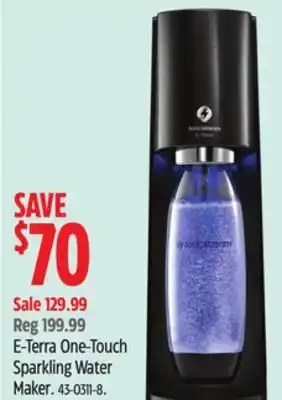 Canadian Tire SodaStream E-Terra One-Touch Sparkling Water Maker offer