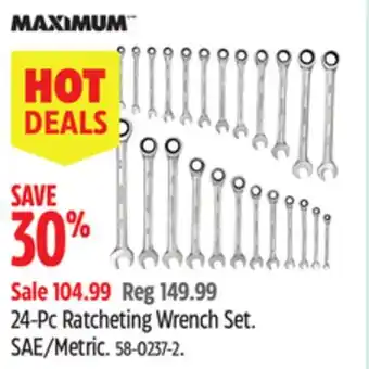 Canadian Tire MAXIMUM 24-Pc Ratcheting Wrench Set offer