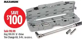 Canadian Tire Maximum 1⁄2˝-Drive Tire Change Kit, 9-Pc offer