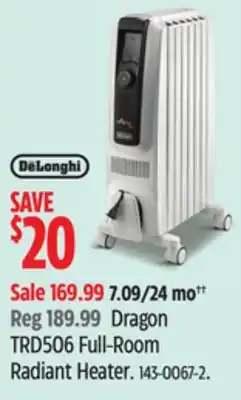 Canadian Tire Dragon TRD506 Full-Room Radiant Heater offer