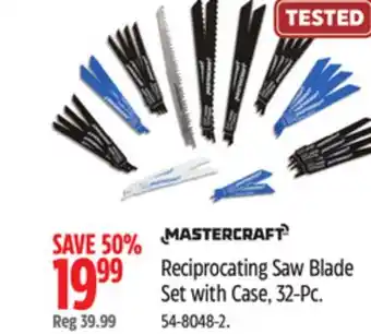 Canadian Tire Mastercraft Reciprocating Saw Blade Set with Case, 32-Pc offer